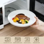 MALACASA 12/24 Piece Ceramic Porcelain Dinnerware Set with 4 Pcs Dinner/Dessert Plates,Bowl Tableware Set Service for 4