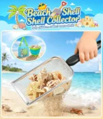 Beach Toys for Kids, 25 Pcs Metal Sand Sifter & Collapsible Beach Buckets Set, Stainless Steel Sand Shovel, Sandcastle Building