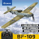Eachine BF109 RC Airplane 2.4GHz 4CH 400mm Wingspan 6-Axis One Key U-Turn Aerobatic Xpilot Stabilization System EPP Mini RTF Toy