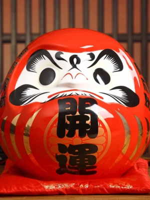 7.5 Inch Japanese Daruma Ornament Ceramic Money Box Dharma Coin Bank Maneki Neko Fortune Figurine Feng Shui Wedding Gift