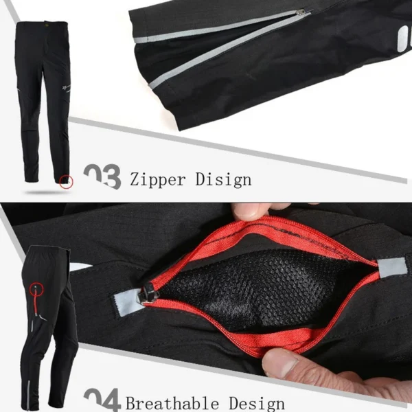 ROCKBROS Bike Cycling Pants Men Women Sport Breathable Summer Reflective Pants Riding Bicycle Bike Fishing Fitness Trousers