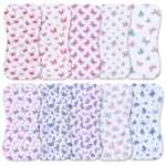 10-Pack Burp Cloths for Boys and Girls - Organic Baby Burp Cloth,Baby Washcloths, Burp Rags, Large Burp Clothes for Newborn