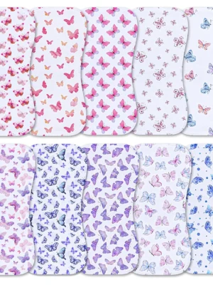 10-Pack Burp Cloths for Boys and Girls - Organic Baby Burp Cloth,Baby Washcloths, Burp Rags, Large Burp Clothes for Newborn