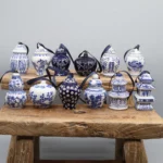 Set of 12 Ceramic Pedants, Mini Porcelain Jar Models, Hanging Ornaments, Home Decoration