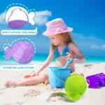 60 Pcs Sand Buckets Bulk for Kids Easter Sand Buckets and Shovels for Kids 5.5 Inch Plastic Beach Pails Toys for Girls Boys Gift