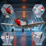 Volantexrc P51 Mustang 3CH Foam Airplane Remote Control Fighter 420mm Fixed Wingspan RTF Glider RC Warbird Airplane Toys Gifts