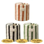 Hand-Painted Retro Striped Ceramic Coffee Mug Vintage Breakfast Cup Coffee Cup for Milk Coffee Juice Latte Hot Cold Drinks