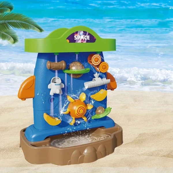 Beach Toy Large Spin Le Water Car Double sided Shower and Water Playing Platform Complete Indoor Set