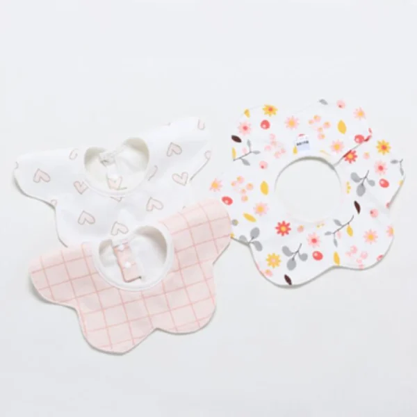 5-piece set/batch baby bibs waterproof 360-degree rotation saliva towel baby feeding apron newborn supplies