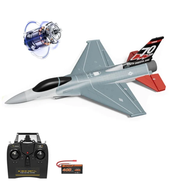 Volantexrc F16 Falco RC Fighter 2.4G 4CH Remote Control Aircraft With Brushless Motor One-key Aerobatic Fixed Wing RTF Glider