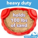 Coastal Crab Fully Assembled Sandbox for Kids, Toddler Outdoor Sand Box with Lid for Playground, Backyard, Ages 1.5 to 5 Years,