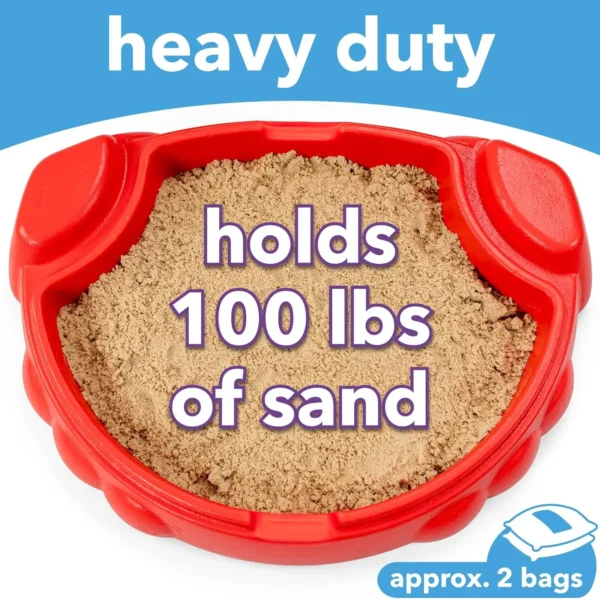 Coastal Crab Fully Assembled Sandbox for Kids, Toddler Outdoor Sand Box with Lid for Playground, Backyard, Ages 1.5 to 5 Years,