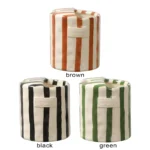 Hand-Painted Retro Striped Ceramic Coffee Mug Vintage Breakfast Cup Coffee Cup for Milk Coffee Juice Latte Hot Cold Drinks