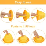 Beach Sand Toys Set for Kids,Silicone Collapsible Foldable Beach Bucket Travel Beach Toys for Summer Camping for Boys Girls