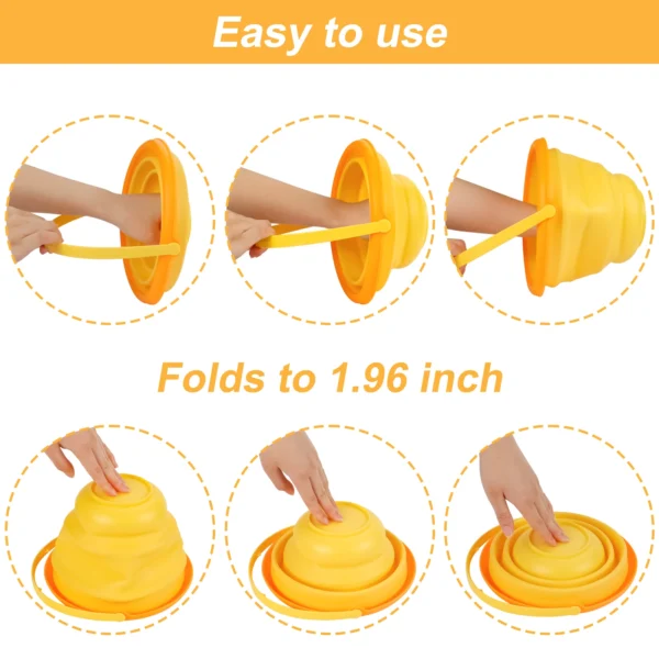 Beach Sand Toys Set for Kids,Silicone Collapsible Foldable Beach Bucket Travel Beach Toys for Summer Camping for Boys Girls