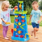Waterfall Discovery Wall Kids Double-Sided Waterfall Water Table Sand Activity Sensory Table Summer Outdoor Toys for Toddlers