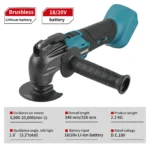 MAKITA Quick release Oscillating Tool Brushless Multi Functional Tool Renovator Electric trimmer Compatible For MAKITA Battery