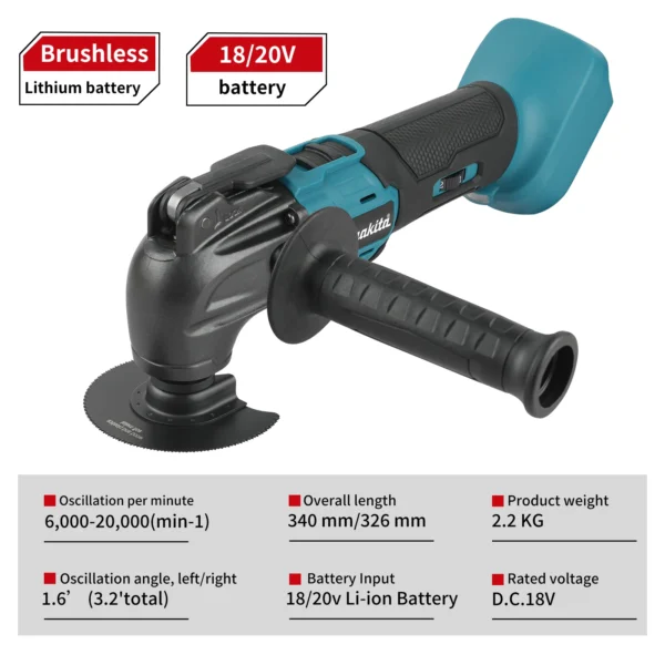MAKITA Quick release Oscillating Tool Brushless Multi Functional Tool Renovator Electric trimmer Compatible For MAKITA Battery