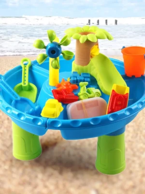 22pc 43cm Kids Sand Water Activity Play Table Fun Outdoor Sandpit Toys Set
