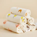 1/5pc Baby Face Towel Set - Newborn Cotton Muslin Items Includes Bibs Handkerchiefs Soft Saliva Towels & Feeding Burp Cloths