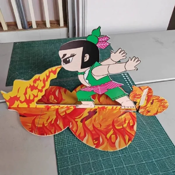 Kepaqi Rc Plane Remote-Controlled Model Airplane 3d Magic Board Chinese Animated Character Hulu Wa Model Airplane Toy Gift