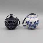 Set of 12 Ceramic Pedants, Mini Porcelain Jar Models, Hanging Ornaments, Home Decoration