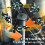 K500 MAX RC Plane Fighter 2.4G Remote Control Stunt Glider 360 ° Rolling Flight Flying EPP Foam Airplane with LED Toys for Kids