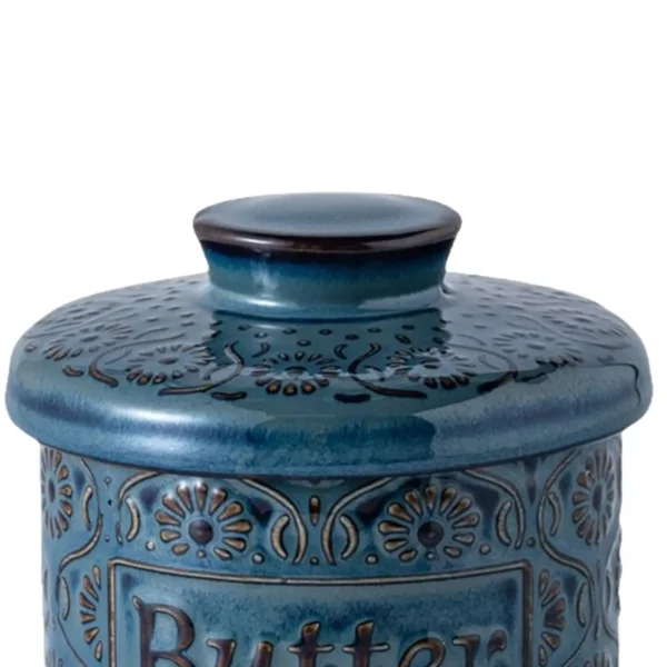 Ceramic Butter Crocks with Water Line for Spreadable Butter with Lid