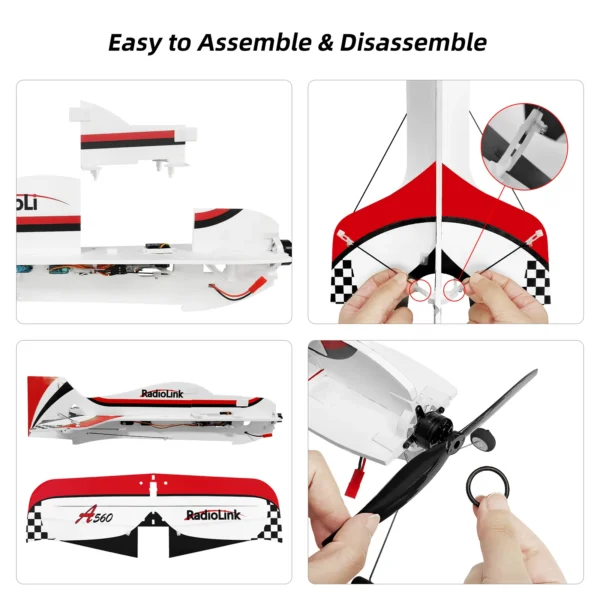 Radiolink A560 RTF PNP RC Airplane 3D EPP 4CH Remote Control Fixed Wing Plane Outdoor with Byme-A Gyro FC for Adult Beginners