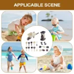 Beach Toys 20x Shovels Set Sand Toys And Molds Cute Travel Games Portable Children Supplies Hot Weather Playset For Gathering