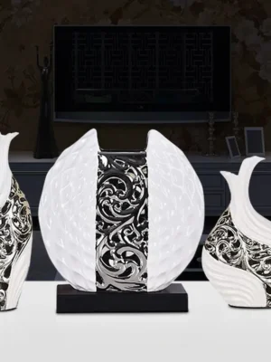 3pcs/set European Wedding Decor Crafts Ceramic Vase Creative Room Decoration Handicraft Porcelain Decorations