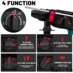 Makita 26MM Cordless Hammer Brushless Electric Hammer 18V Lithium Battery Wireless Drills Makita 18v Power Tools ﻿