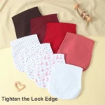 3 Absorbent Layers Design Baby Girls Burp Cloths, Cute Infant Burp Rags, Waterproof Design, 8 Pack