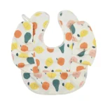 INS Nordic Style Baby Bibs Waterproof Short Sleeve with Pocket Feeding Waterproof Bib Easy Clean Cute Elephant Bibs Soft PU