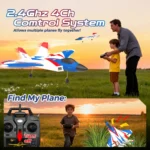 F22 Remote Control Airplane 4 Channel with Lights, 2.4G Fighter RC Plane with 3 Flight Modes for Beginners - RTF