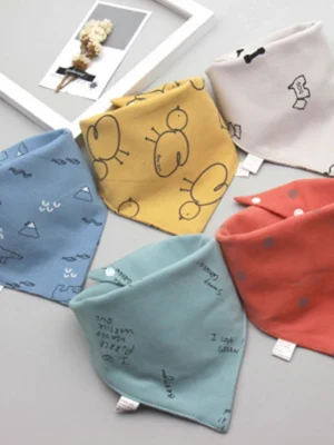 Baby Bibs 5 Pack Baby Bandana Drool Bibs Cotton for Unisex Boys Girls Babador Feeding Smock Infant Burp Cloth Baby Saliva Towel