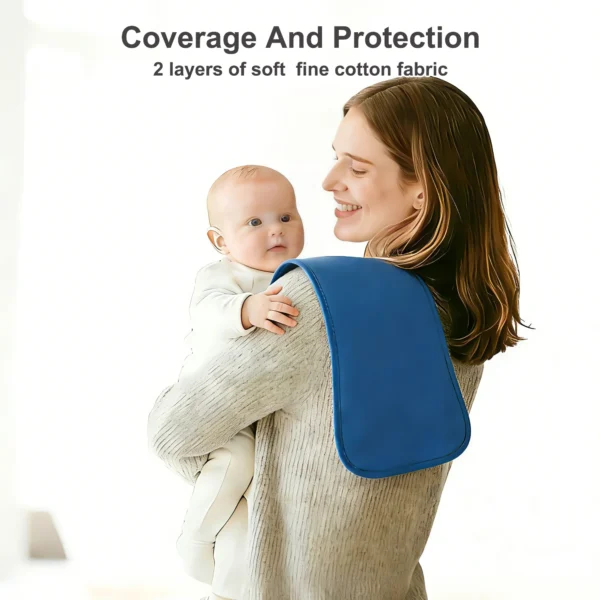 8 Pack Extra Soft Spit Up Rags with 3 Absorbent Layers, Large Waterproof Baby Burp Cloths for Baby Boys