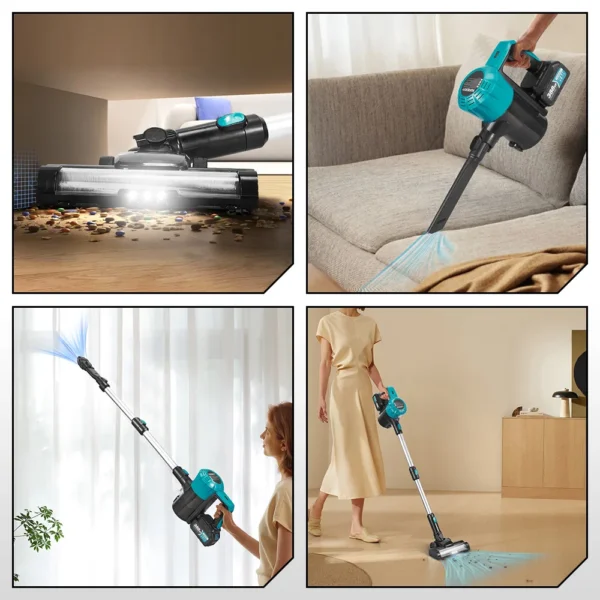 YOFIDRA 1500ML Electric Vacuum Cleaners 27-30KPA Cordless Home Car Dust Catcher Cleaning Power Tools For Makita 18V Battery Pin