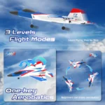 F22 Remote Control Airplane 4 Channel with Lights, 2.4G Fighter RC Plane with 3 Flight Modes for Beginners - RTF