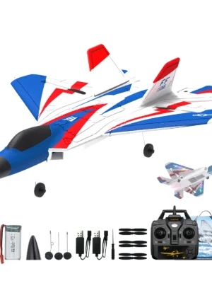 F22 Remote Control Airplane 4 Channel with Lights, 2.4G Fighter RC Plane with 3 Flight Modes for Beginners - RTF