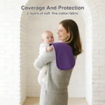 Curved Design Infants Burping Cloths-8 Pcs Waterproof Baby Girls Burp Rags, 3 Absorbent Layers Design