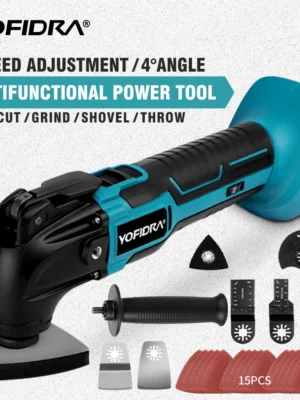 YOFIDRA 600W Cordless Angel Oscillating Multi Tool Electric Trimmer Saw 4°Adjustable Angle Power Tool For Makita Battery Pin