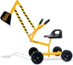 Kids Excavator Toy Sand Digger on Wheels, Steel Sandbox Digger Toys for Boys, Sand Toys Ride On Excavator, Beach Toys