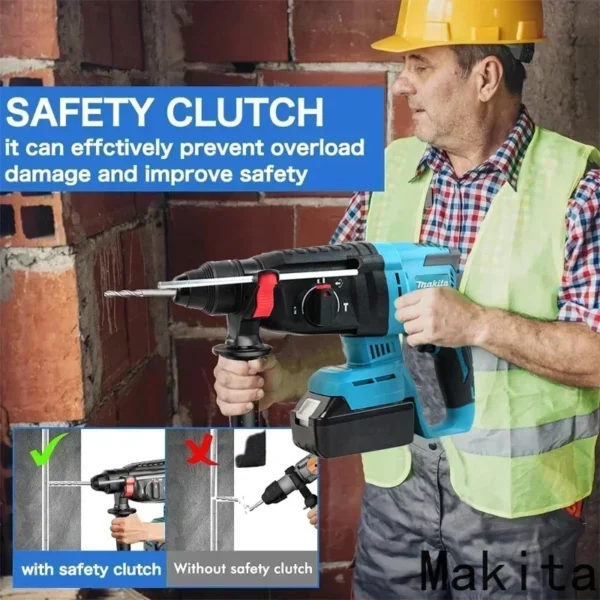 Makita 26MM Cordless Hammer Brushless Electric Hammer 18V Lithium Battery Wireless Drills Makita 18v Power Tools ﻿