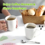 White Coffee Mugs Set of 4, 16 Ounce Mug with Handles, Ceramic Coffee Cups, Porcelain Mugs Sets, Large Coffee Mugs for CoffeeTea