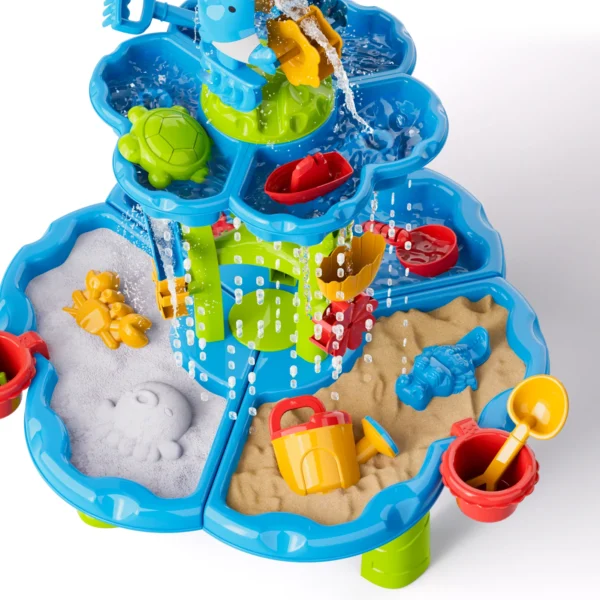Kids Splash Sand Table Water Toys Summer Outdoot Showers Splash Tower Water Table For Kids Beach 4 In1 Table Ctivity Sensory Toy