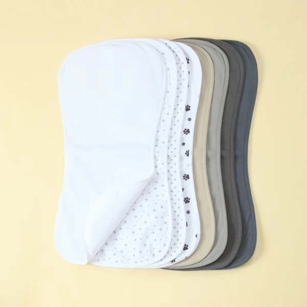 Waterproof Baby Burp Cloths, Extra Soft Spit Up Rags with 3 Absorbent Layers, 8-Pack Large Burp Cloths for Baby Boys