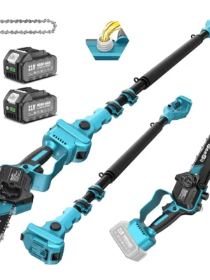 Seesii Brushless 6'' Electric Chainsaw with 2.5M Telescoping Pole High Branch Saw Garden Pruning Tool For Makita18V Battery pin