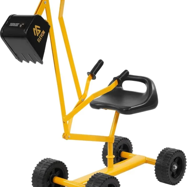 Sand Digger Excavator Toys for Kids Outdoor Sandbox Digger Crane with 360 Degree Rotatable Seat Excavator Ride On Toy Beach Toys