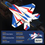 F22 Remote Control Airplane 4 Channel with Lights, 2.4G Fighter RC Plane with 3 Flight Modes for Beginners - RTF